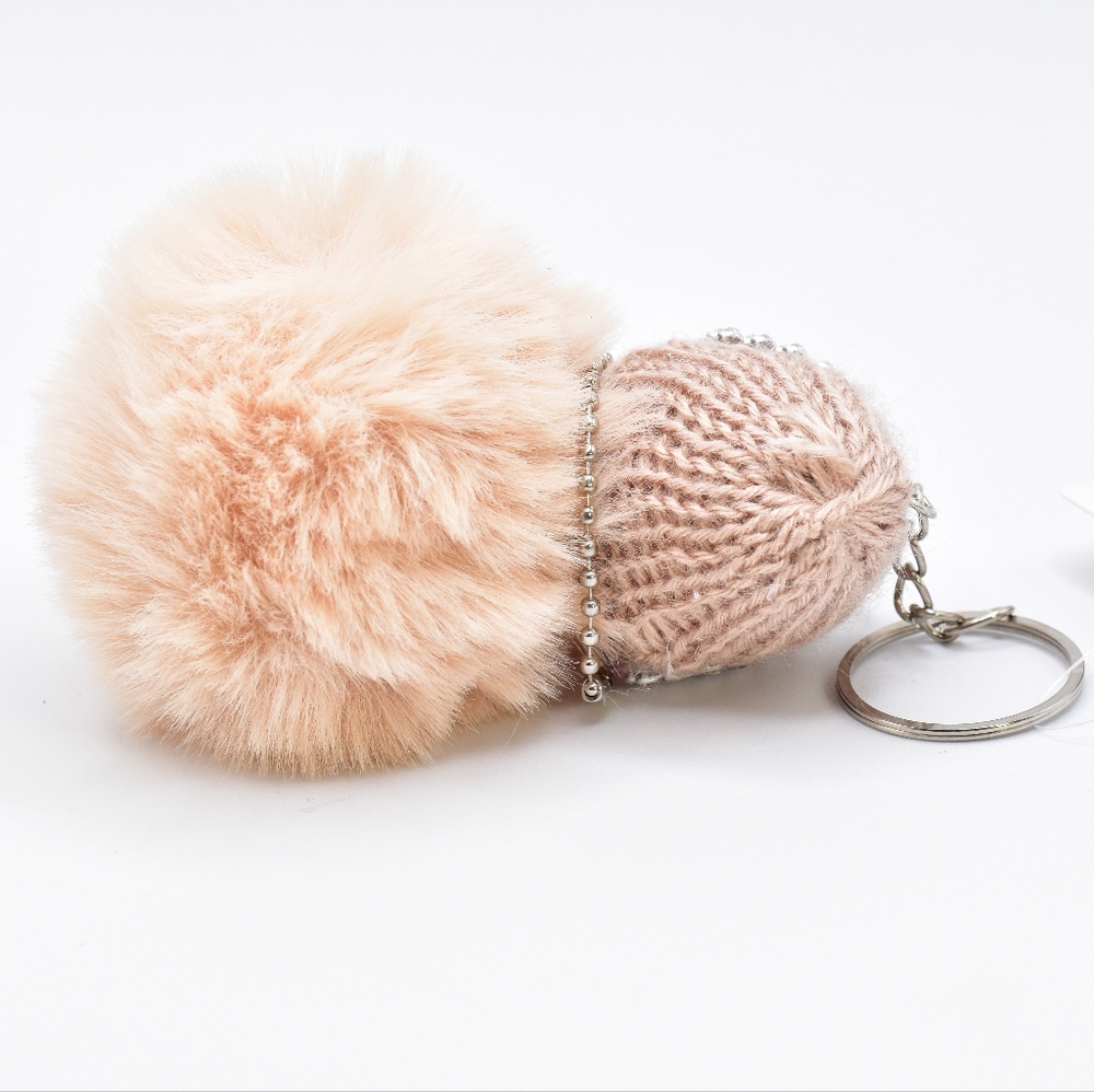Pompom Sleeping Baby Doll Keychain. New - Picture 4 of 4